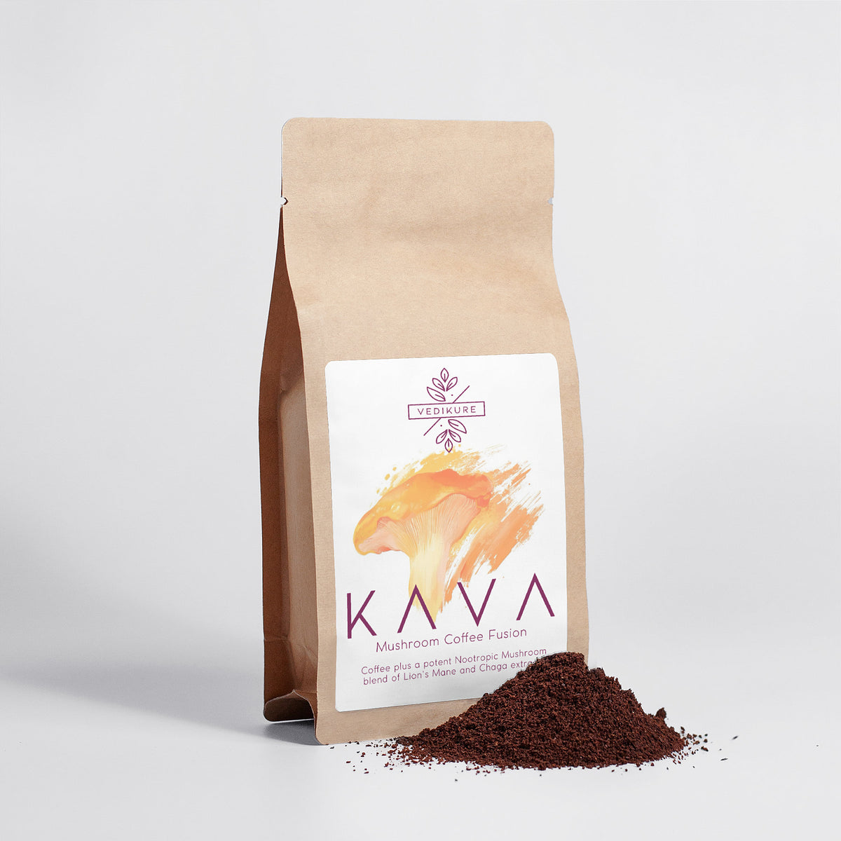 KAVA - Mushroom Coffee Fusion - Lion’s Mane & Chaga 4oz